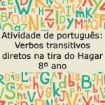 Atividade de português: Verbos transitivos diretos na tira do Hagar – 8º ano