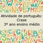 Atividade de português: Crase – 3º ano ensino médio