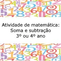 Atividades prontas de adição e subtração para o 3° e 4° ano do ensino  fundamental com respostas - Ponto do Conhecimento