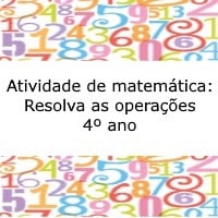 As 4 operações matemáticas