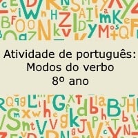Atividade de português: Modos do verbo - 8º ano