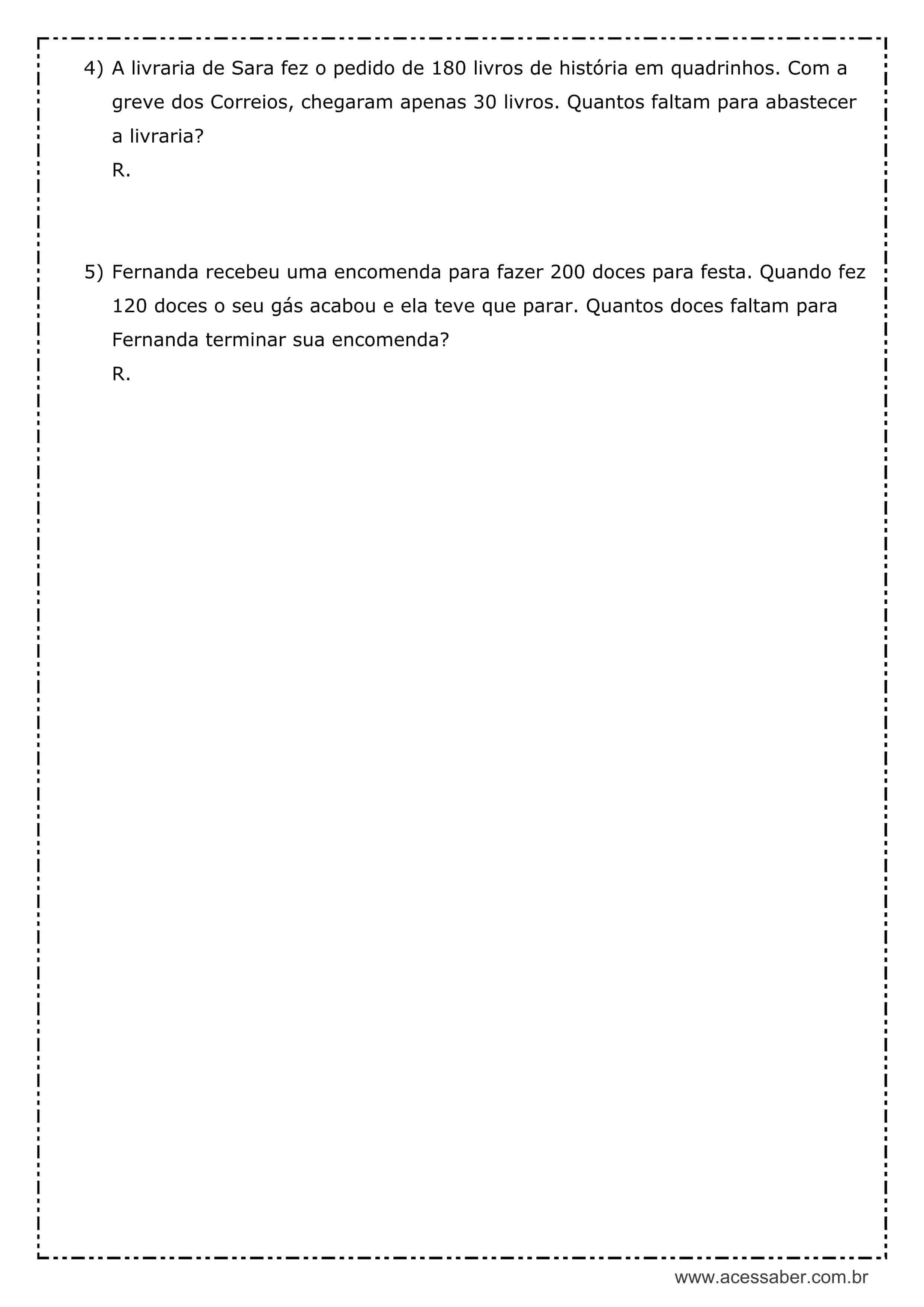 Matemática 3º ano - Aula 20 As quatro operações fundamentais 