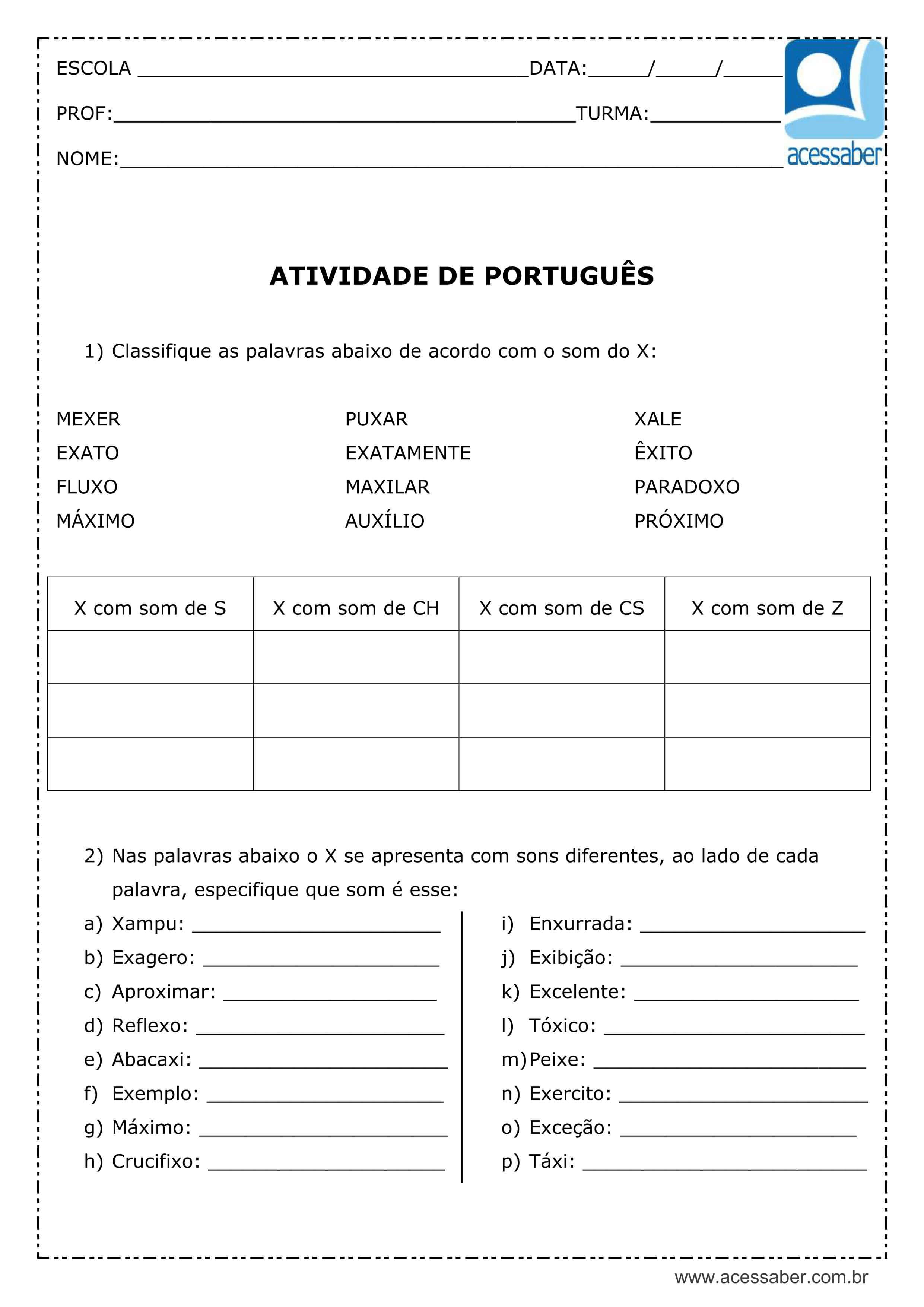 Atividades de Ortografia - 4º ano e 5º ano - Tudo Português