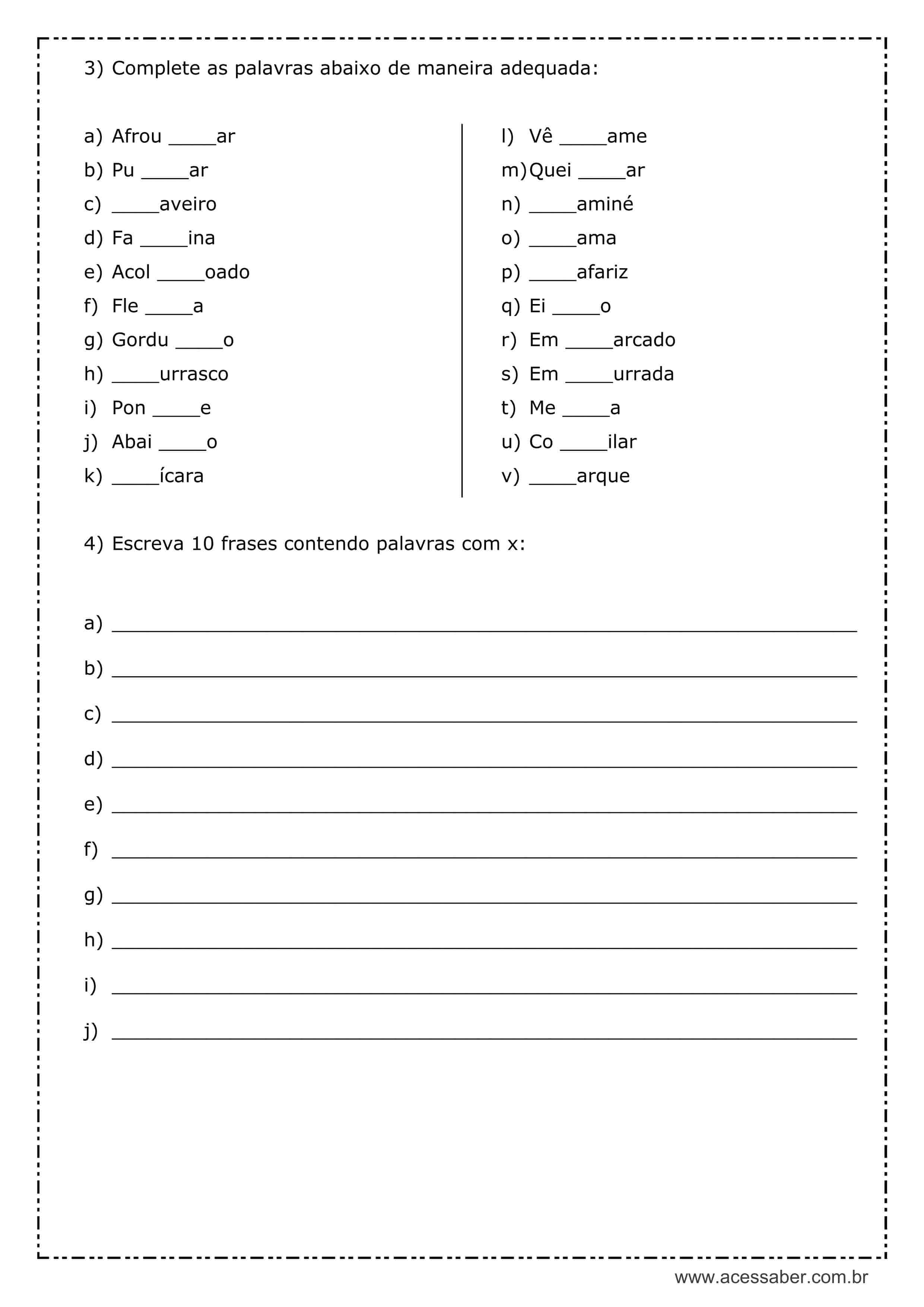 Atividades de Ortografia - 4º ano e 5º ano - Tudo Português