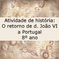 Atividade de história: O retorno de d. João VI a Portugal - 8º ano