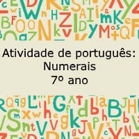 Atividade de português Numerais – 7º ano Atividade de português: Numerais - 7º ano