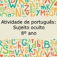 Atividade de português: Sujeito oculto - 8º ano