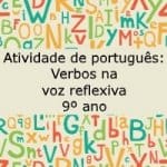 Atividade de português: Verbos na voz reflexiva – 9º ano