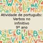 Atividade de português: Verbos no infinitivo – 9º ano
