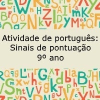 Atividade de português: Sinais de pontuação - 9º ano