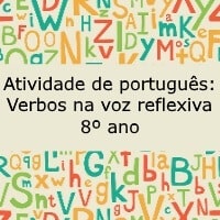 Atividade de português: Verbos na voz reflexiva - 8º ano