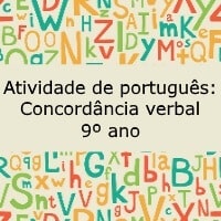 Atividade de português: Concordância verbal - 9º ano