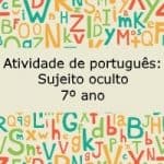 Atividade de português: Sujeito oculto – 7º ano
