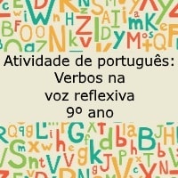 Atividade de português: Verbos na voz reflexiva - 9º ano