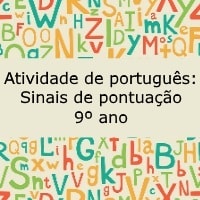 Atividade de português: Sinais de pontuação - 9º ano