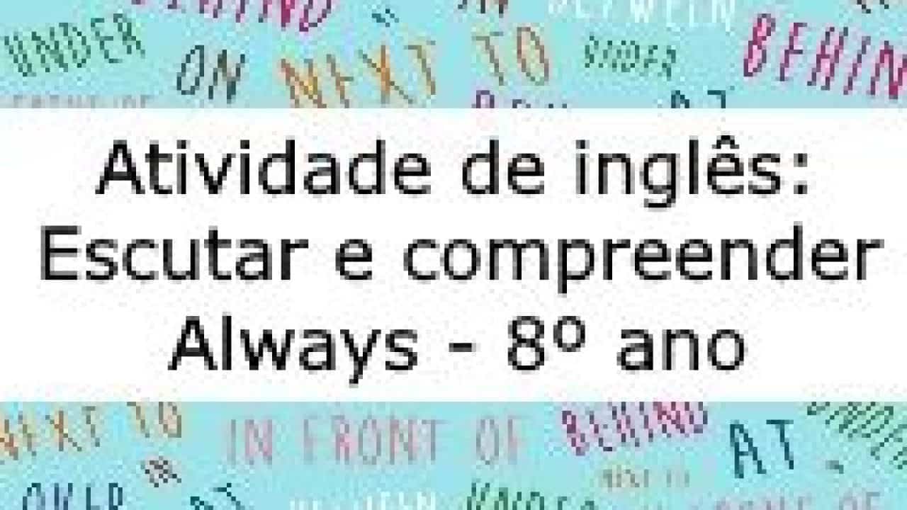 Atividade de inglês: Present Continuous Tense - 7º ano - Acessaber