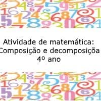 Atividade de matemática: Composição e decomposição – 4º ano