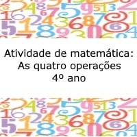 Atividade de matemática 4º ano: situações problema 4 ano