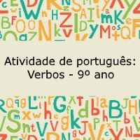 Exercício de português: Verbos - 9º ano