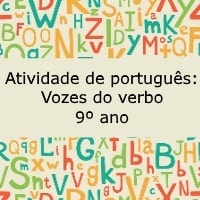 Atividade de português: Vozes do verbo - 9º ano