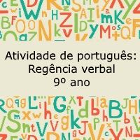 Exercício de português: Regência verbal - 9º ano