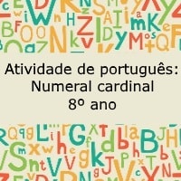Atividade de português: Numeral cardinal - 8º ano