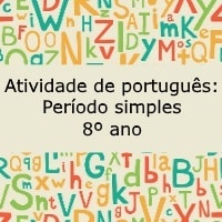 Atividade de português: Período simples - 8º ano