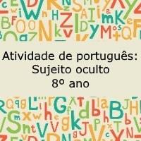 Atividade de português: Sujeito oculto - 8º ano