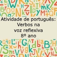 Atividade de português: Verbos na voz reflexiva - 8º ano