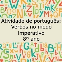Atividade de português: Verbos no modo imperativo - 8º ano