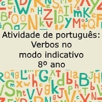 Atividade de português: Verbos no modo indicativo - 8º ano