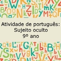 Atividade de português Sujeito oculto – 9º ano Atividade de português Sujeito oculto - 9º ano