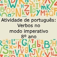 Atividade de português: Verbos no modo imperativo - 8º ano