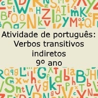Atividade de português: Verbos transitivos indiretos - 9º ano