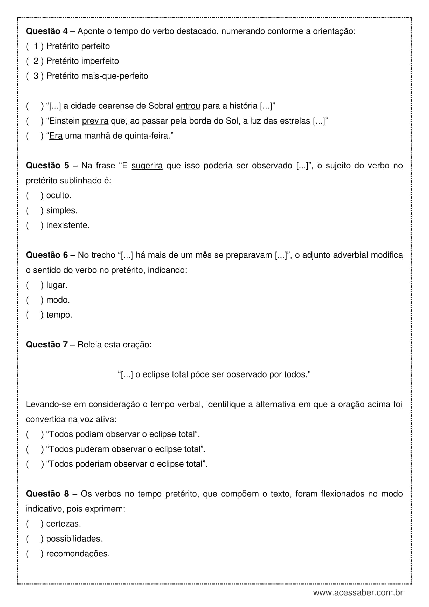 SOSPROFESSOR-ATIVIDADES: Os Kaiapós - Tempo verbal  Tempos verbais,  Atividades de portugues 5ano, Assuntos de portugues