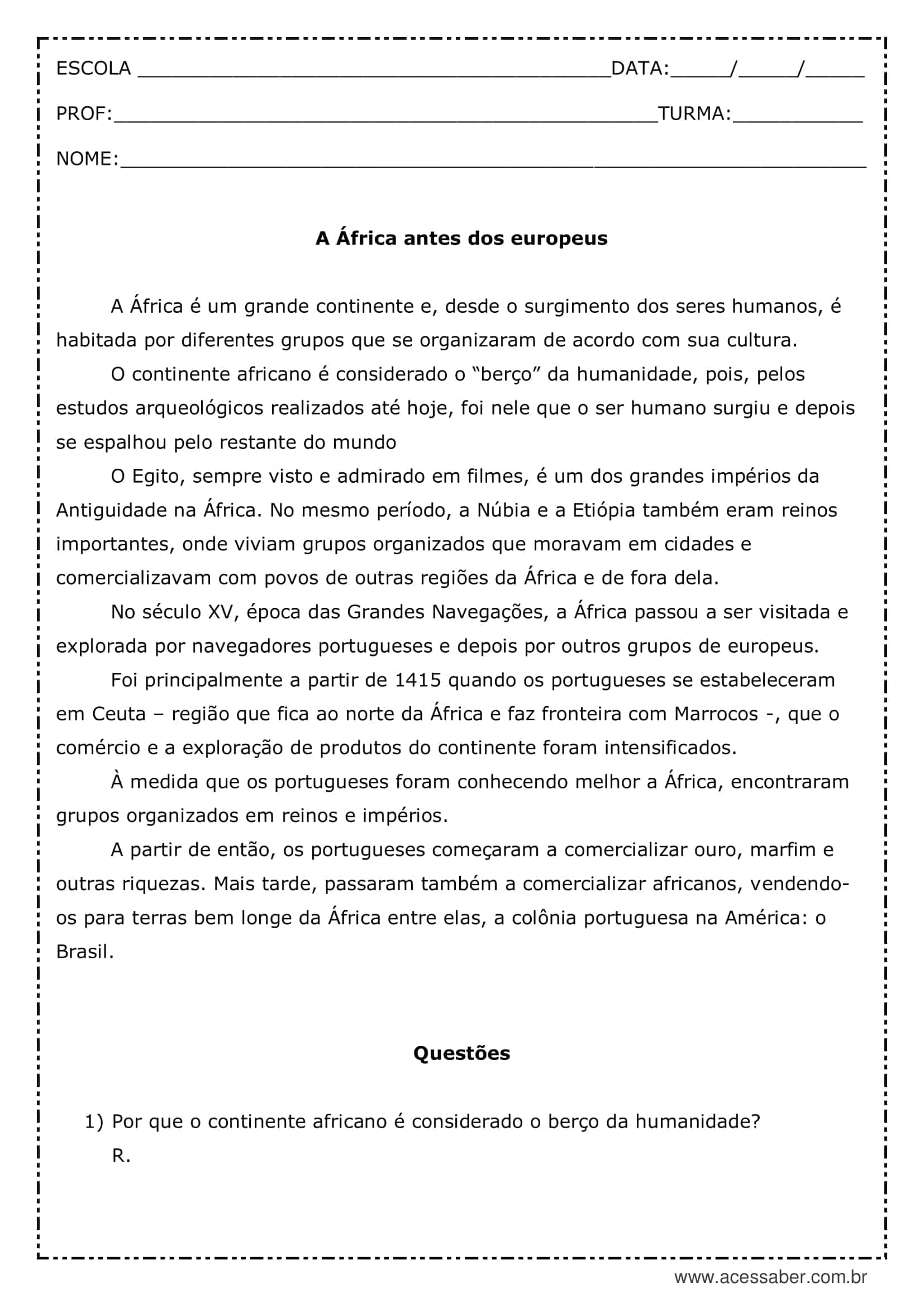 Pet 2 - 4º Ano - Ef - Complementar, PDF, África