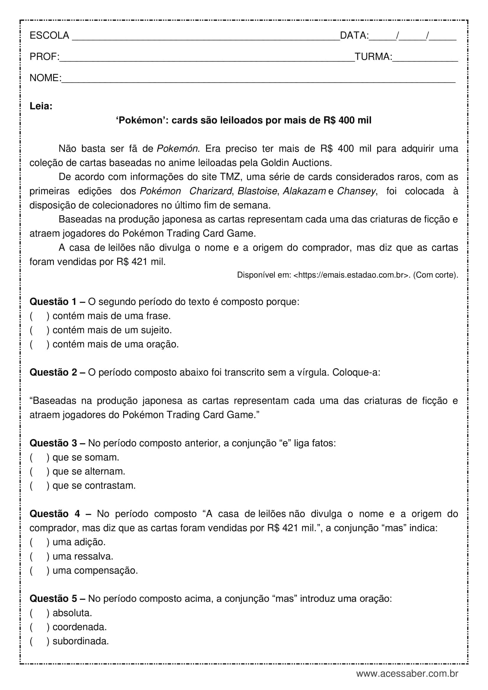 38.2 - REVISÃO E CORREÇÃO - PERÍODO SIMPLES E PERÍODO COMPOSTO 