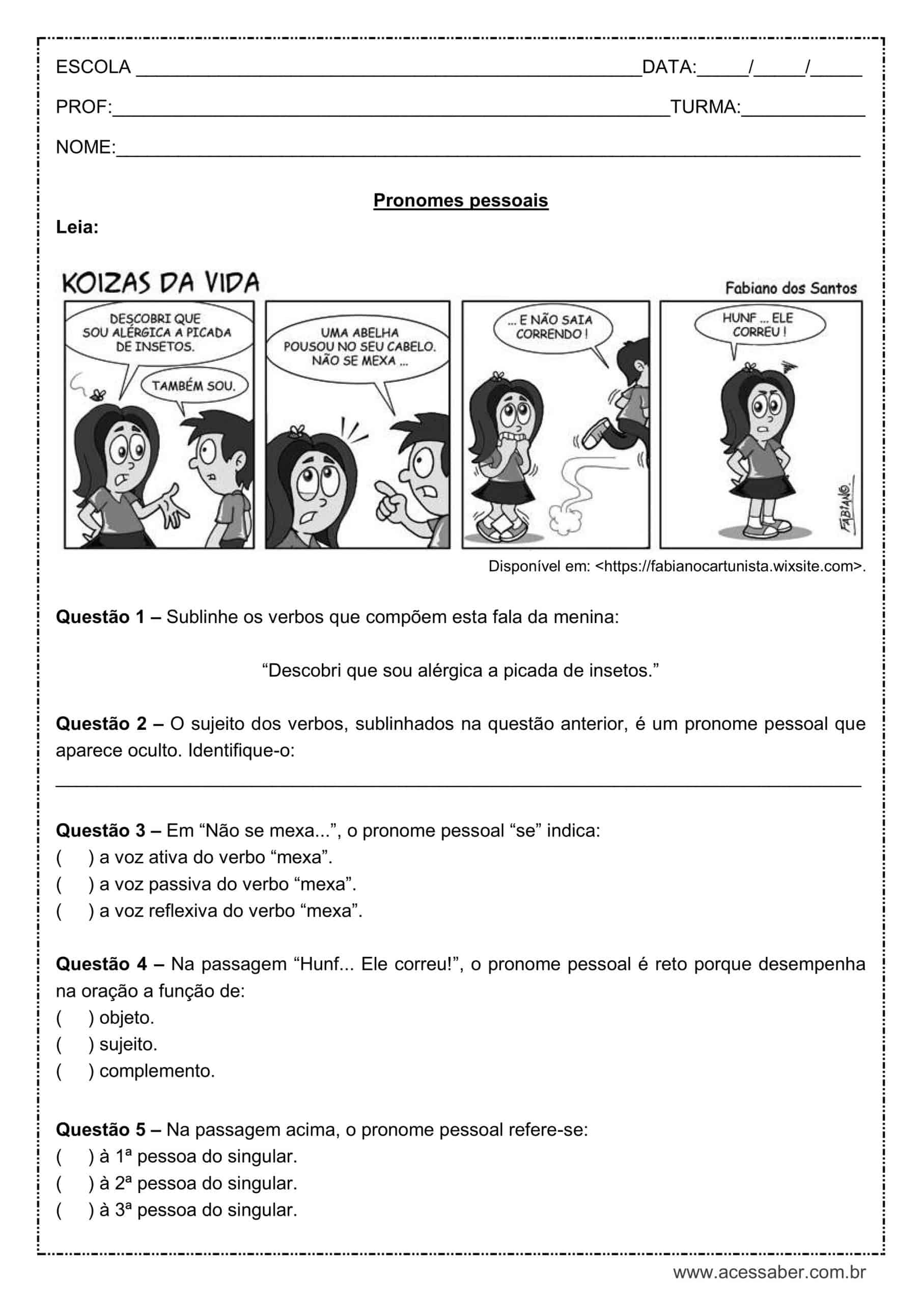 Pronome Pessoal, PDF, Pronome