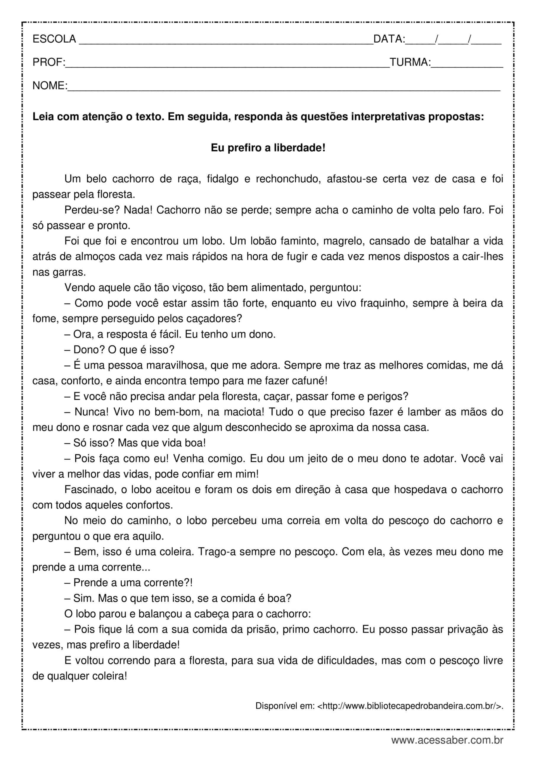 Questões de Interpretação Textual, PDF, Behaviorismo