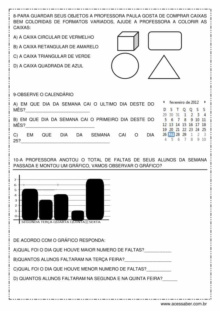 Atividades Matematica 3 Ano Acessaber