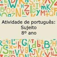Atividade de português: Sujeito – 8º ano