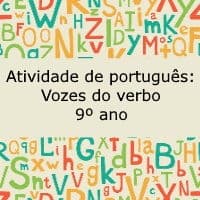 Atividade de português: Vozes do verbo – 9º ano