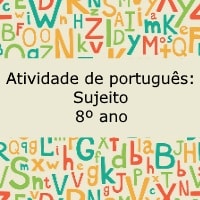 Atividade de português: Sujeito – 8º ano