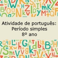 Atividade de português: Período simples – 8º ano