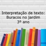 Interpretação de texto: Buracos no jardim- 3º ano