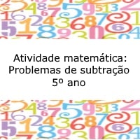 Atividade de matemática: Problemas de subtração – 5º ano