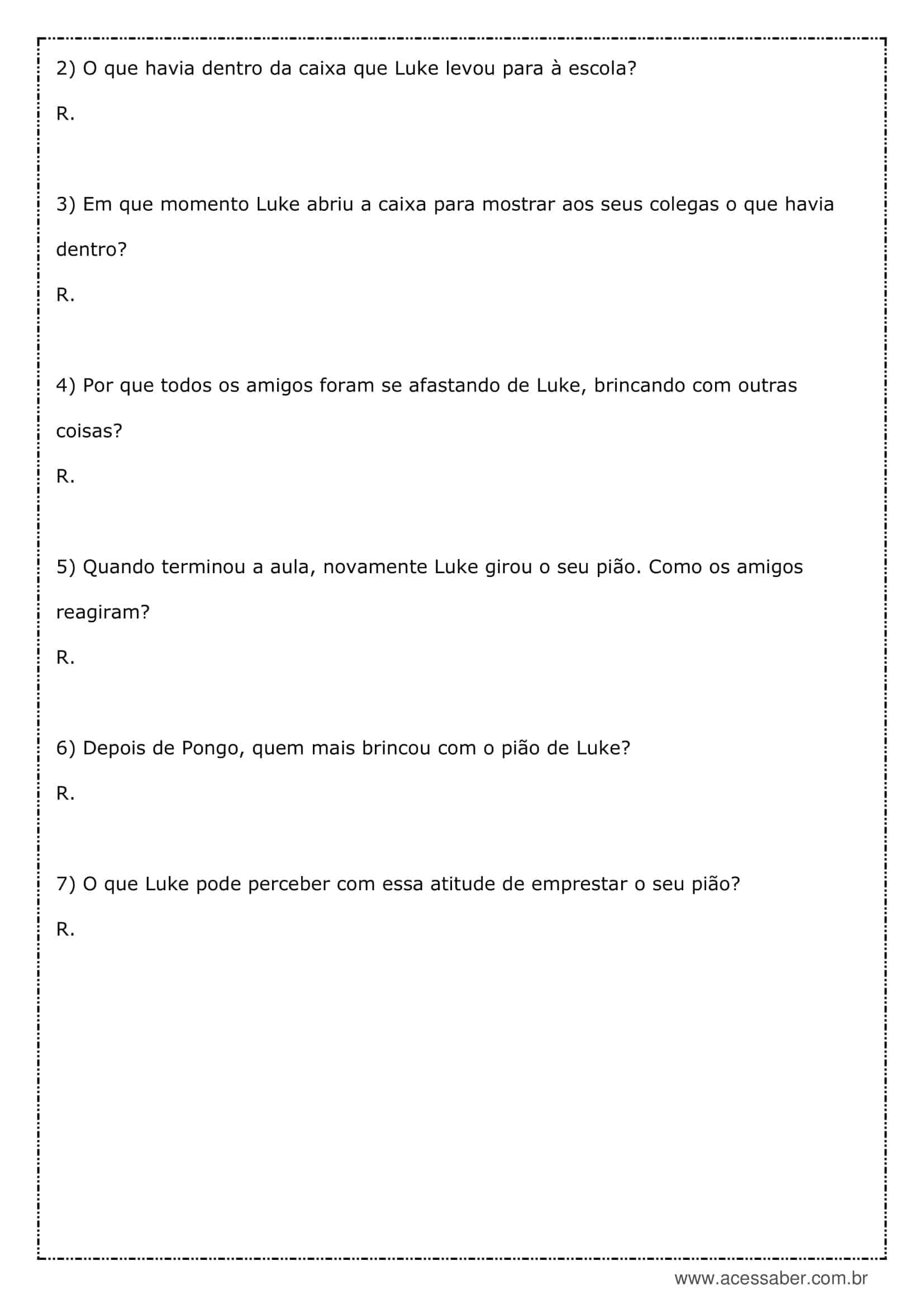 Luke e o Pião Com Resposta