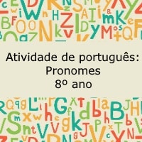 Atividade de português: Pronomes – 8º ano