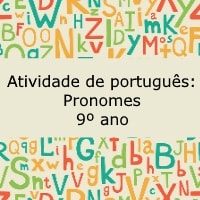 Atividade de português: Pronomes – 9º ano