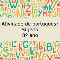 Atividade de português: Sujeito – 8º ano